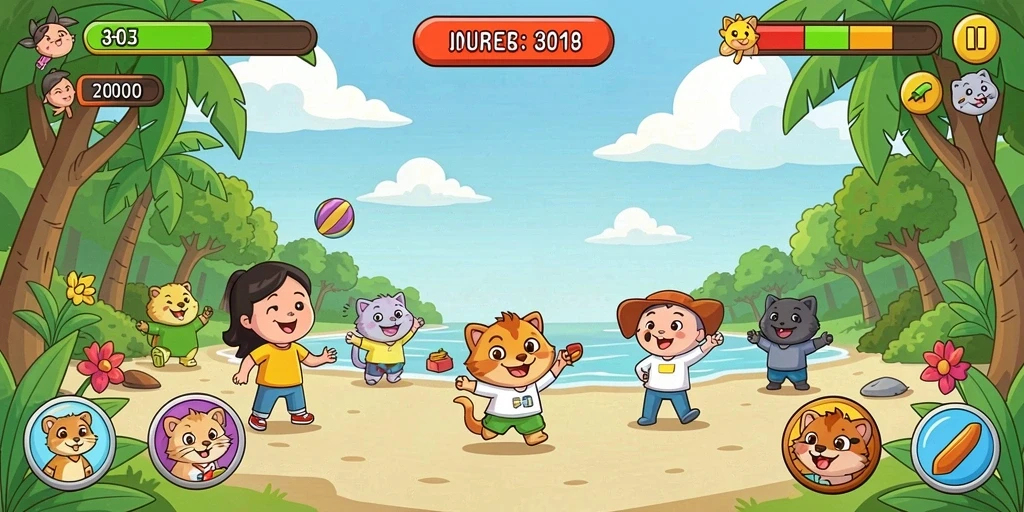 Tangkapan layar ini menunjukkan pemandangan indah dalam game KELINCI777.