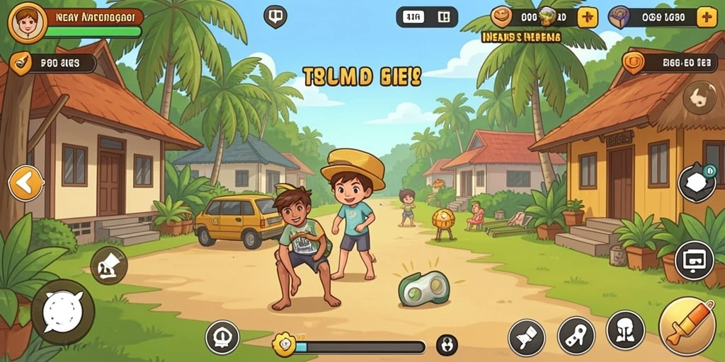 Tangkapan layar menampilkan pemandangan level yang menawan.